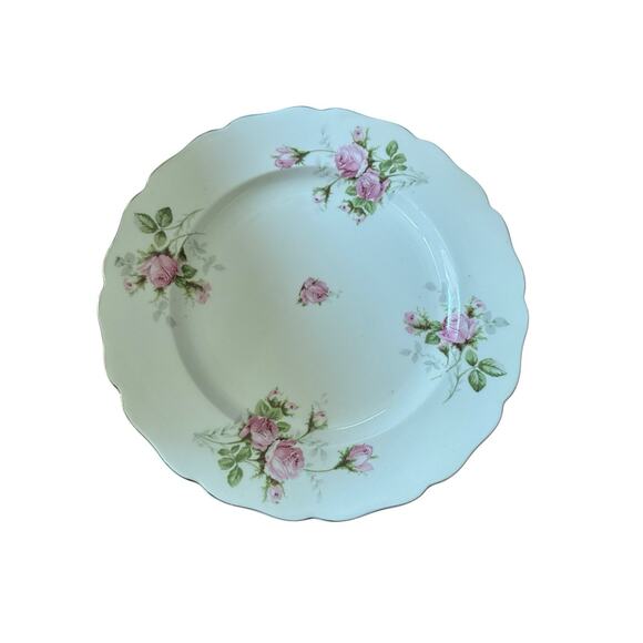 VTG Canonsburg Pottery Keystone Gold Trim Plates (4) Moss Rose USA Made Set READ - Picture 5 of 9